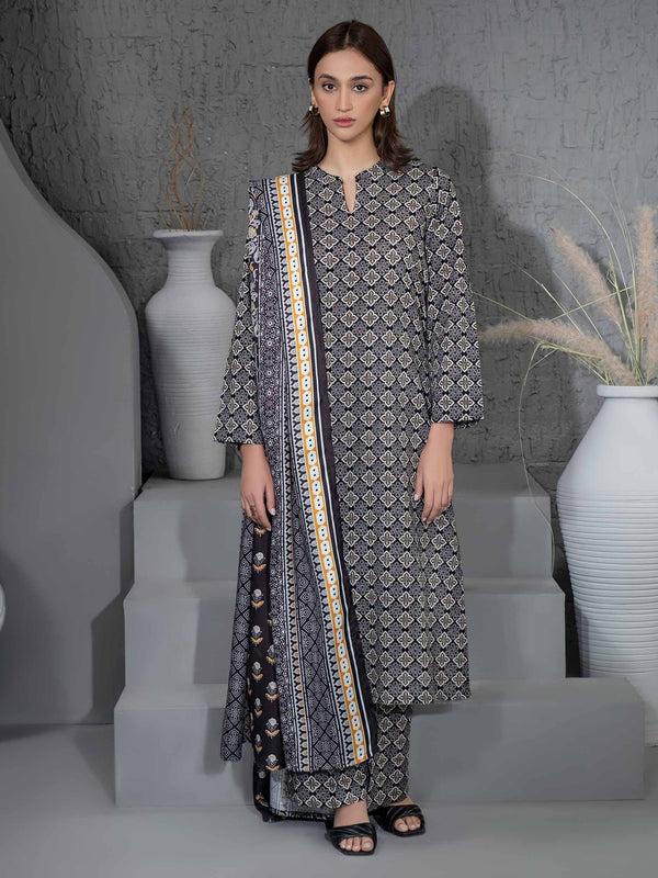 Limelight 3 Piece Khaddar Suit-Printed (Unstitched)