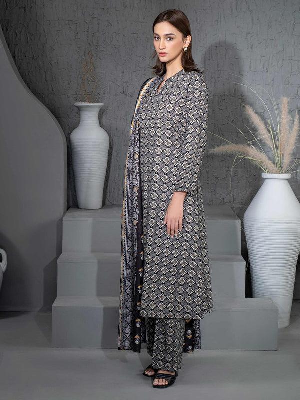 Limelight 3 Piece Khaddar Suit-Printed (Unstitched)