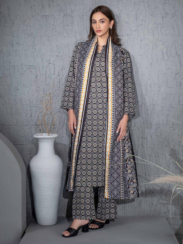 limelight 3 Piece Khaddar Suit-Printed (Unstitched)