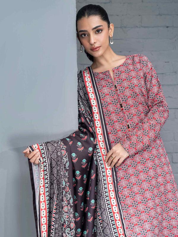 limelight 3 Piece Khaddar Suit-Printed (Unstitched)