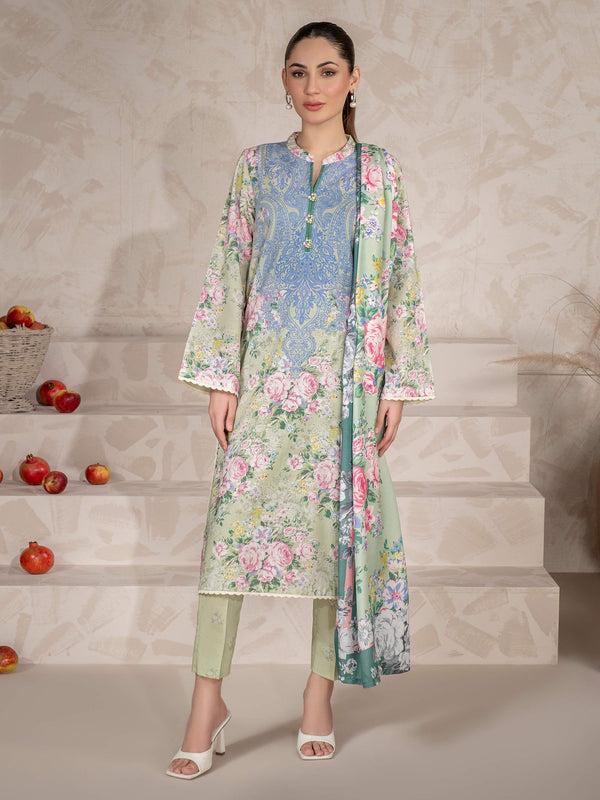 Limelight 3 Piece Khaddar Suit-Printed (Unstitched)