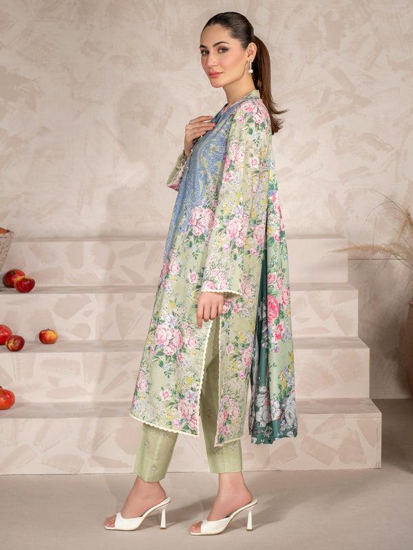 Limelight 3 Piece Khaddar Suit-Printed (Unstitched)
