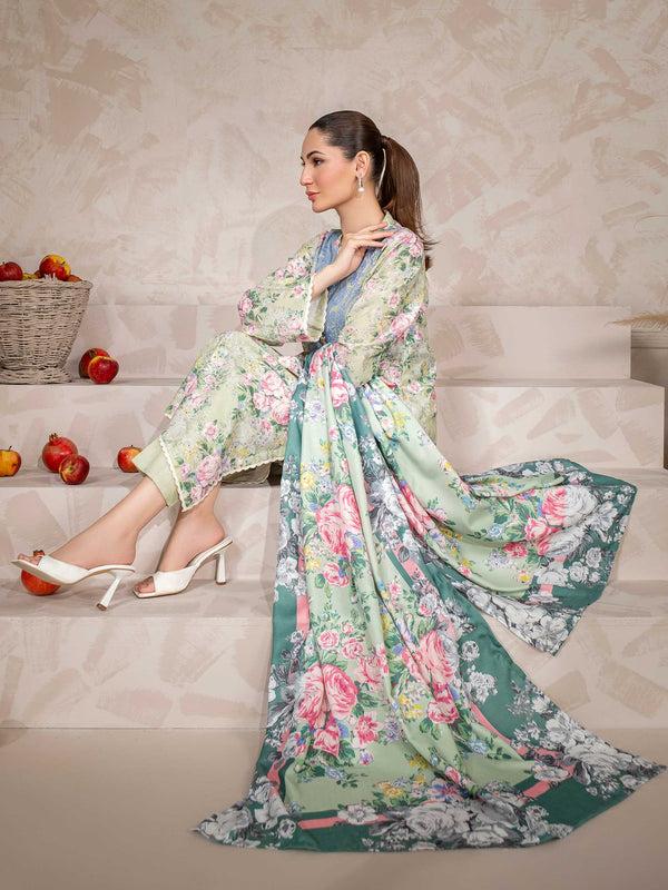 limelight 3 Piece Khaddar Suit-Printed (Unstitched)