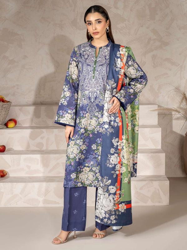 Limelight 3 Piece Khaddar Suit-Printed (Unstitched)