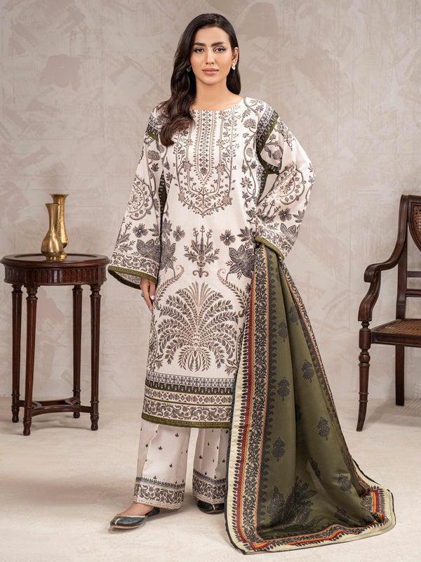 Limelight 3 Piece Khaddar Suit-Printed (Unstitched)