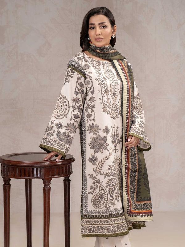 Limelight 3 Piece Khaddar Suit-Printed (Unstitched)