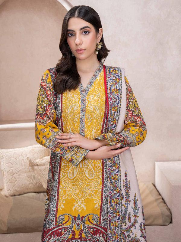 Limelight 3 Piece Khaddar Suit-Printed (Unstitched)