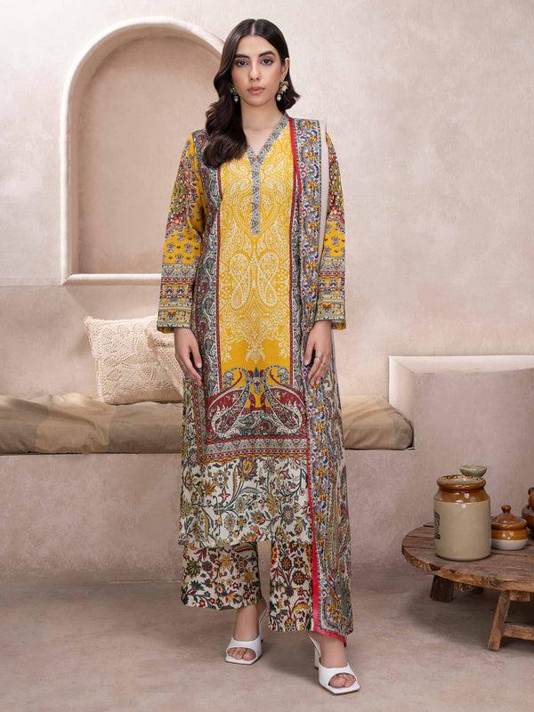 limelight 3 Piece Khaddar Suit-Printed (Unstitched)