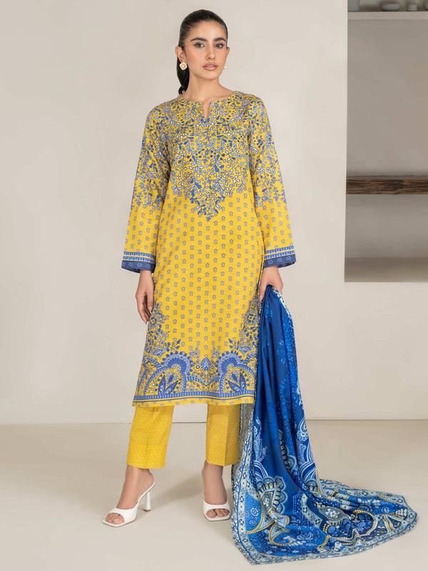 limelight 3 Piece Khaddar Suit-Printed (Unstitched)