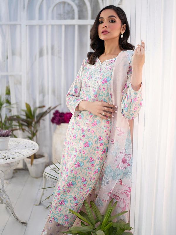 Limelight 3 Piece Lawn Suit-Embroidered (Pret)