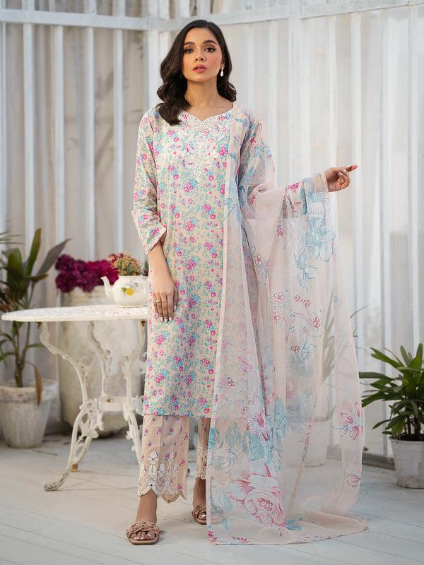 Limelight 3 Piece Lawn Suit-Embroidered (Pret)