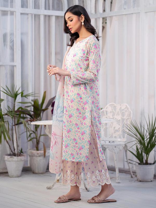 Limelight 3 Piece Lawn Suit-Embroidered (Pret)