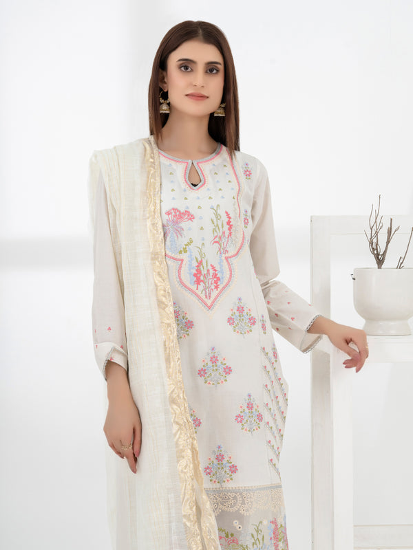 Limelight 3 Piece Lawn Suit-Embroidered (Pret)