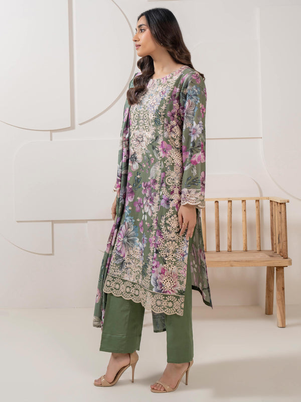 Limelight 3 Piece Lawn Suit-Embroidered (Pret)