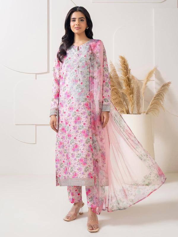Limelight 3 Piece Lawn Suit-Embroidered (Pret)