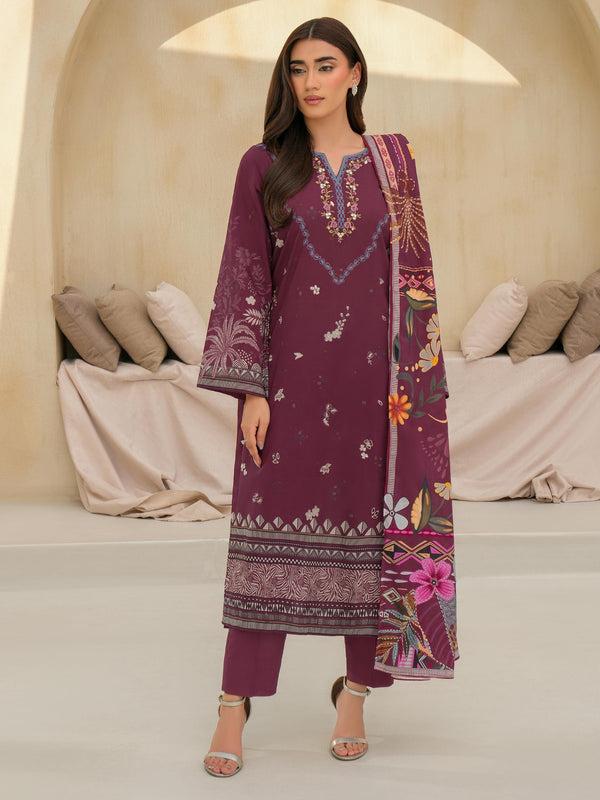 Limelight 3 Piece Lawn Suit-Embroidered (Unstitched)
