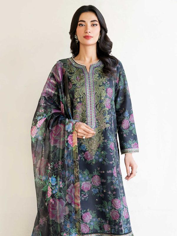 Limelight 3 Piece Lawn Suit-Embroidered (Unstitched)