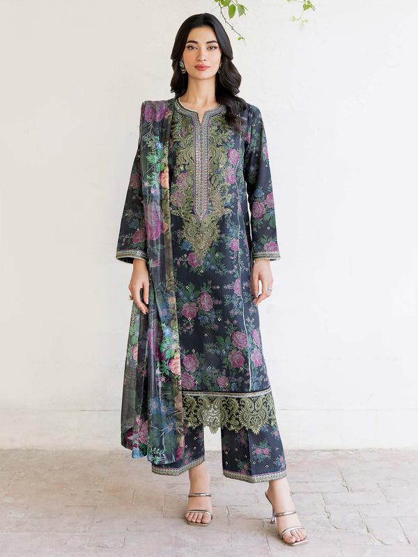limelight 3 Piece Lawn Suit-Embroidered (Unstitched)