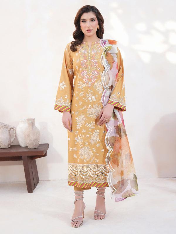 Limelight 3 Piece Lawn Suit-Embroidered (Unstitched)