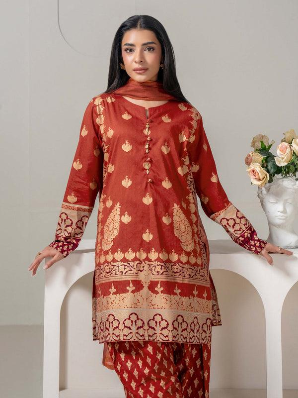 Limelight 3 Piece Lawn Suit-Paste-Print (Pret)