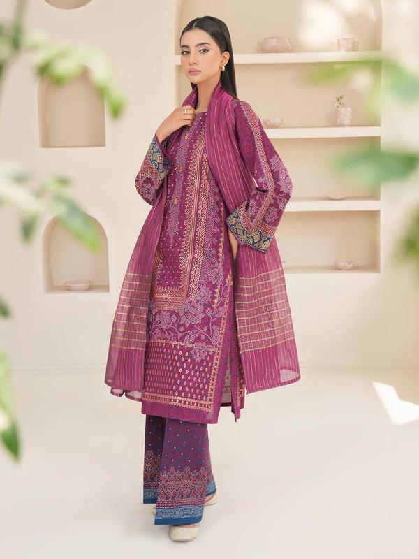 Limelight 3 Piece Lawn Suit-Paste Print (Unstitched)