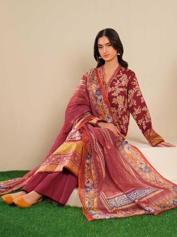 Limelight 3 Piece Lawn Suit-Paste Print (Unstitched)