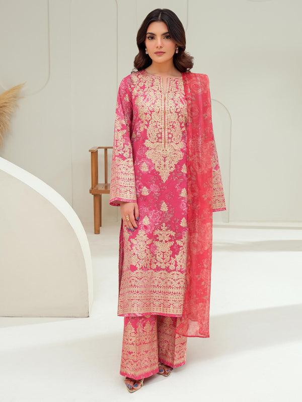 Limelight 3 Piece Lawn Suit-Paste Print (Unstitched)