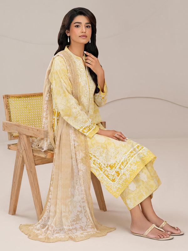 Limelight 3 Piece Lawn Suit-Paste Print (Unstitched)