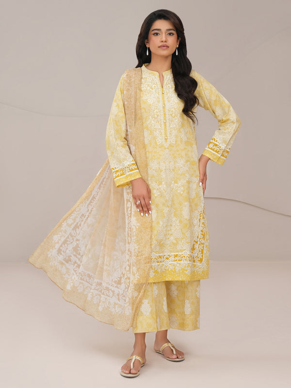 Limelight 3 Piece Lawn Suit-Paste Print (Unstitched)