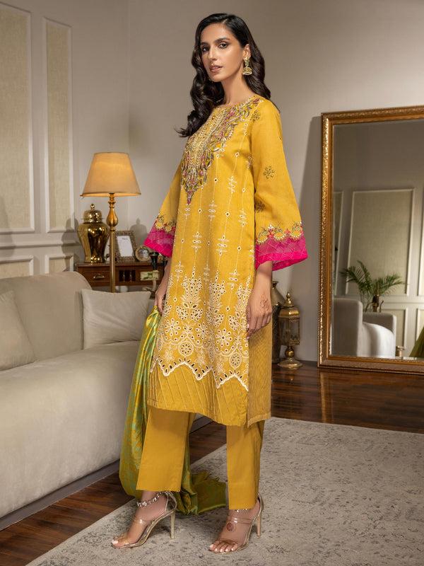 Limelight 3 Piece Net Suit-Embroidered (Unstitched)