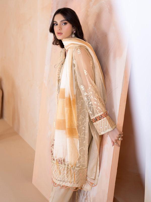 Limelight 3 Piece Net Suit-Embroidered (Unstitched)