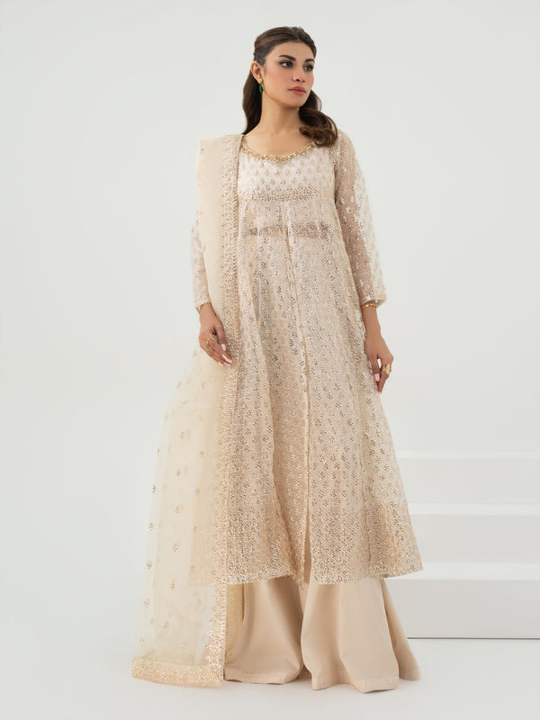 Limelight 3 Piece Organza Suit-Embroidered (Pret)