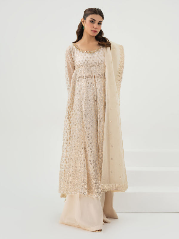 Limelight 3 Piece Organza Suit-Embroidered (Pret)