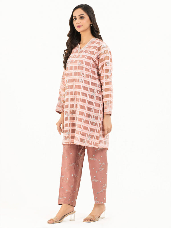 Limelight 3 Piece Organza Suit-Embroidered (Pret)