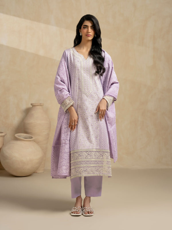 limelight 3 Piece Satin Suit-Embroidered (Pret)