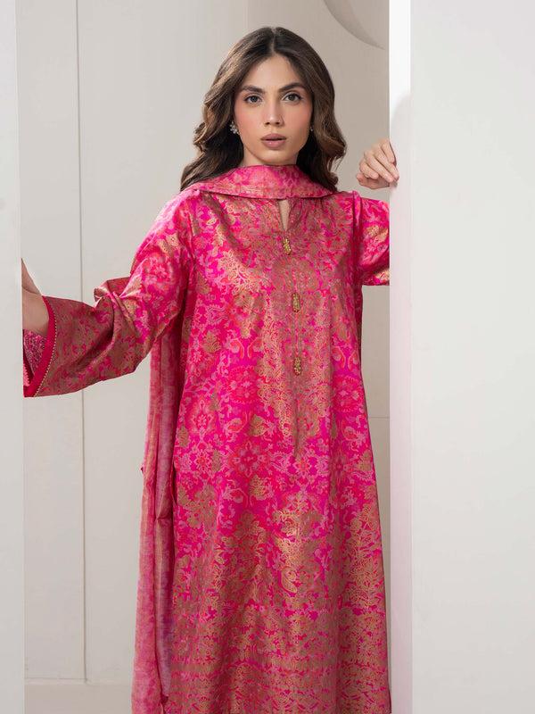 Limelight 3 Piece Satin Suit-Paste Print (Pret)