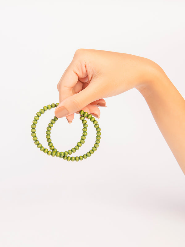 Limelight Beaded Hoop Earrings