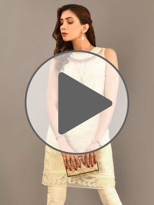 Limelight Beaded Net Dress