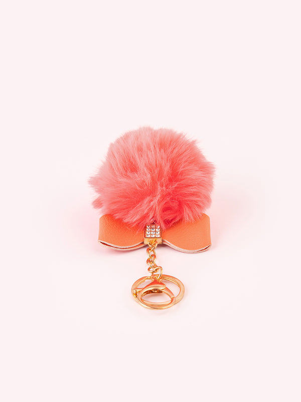 limelight Bow Pompom Keychain
