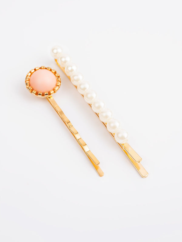 Limelight Button Hair Clips