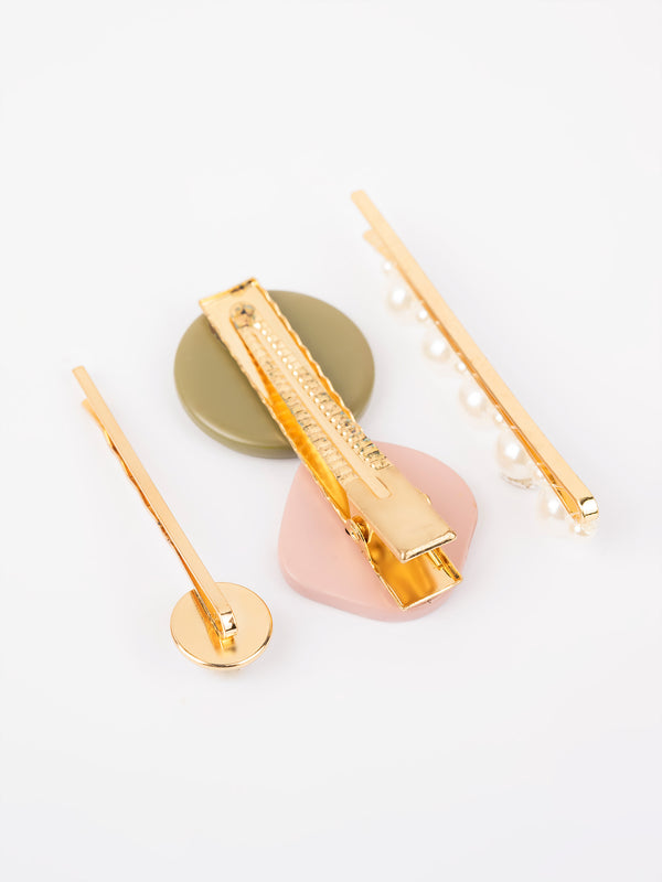 Limelight Buttoned Hair Clips