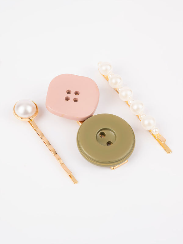 limelight Buttoned Hair Clips
