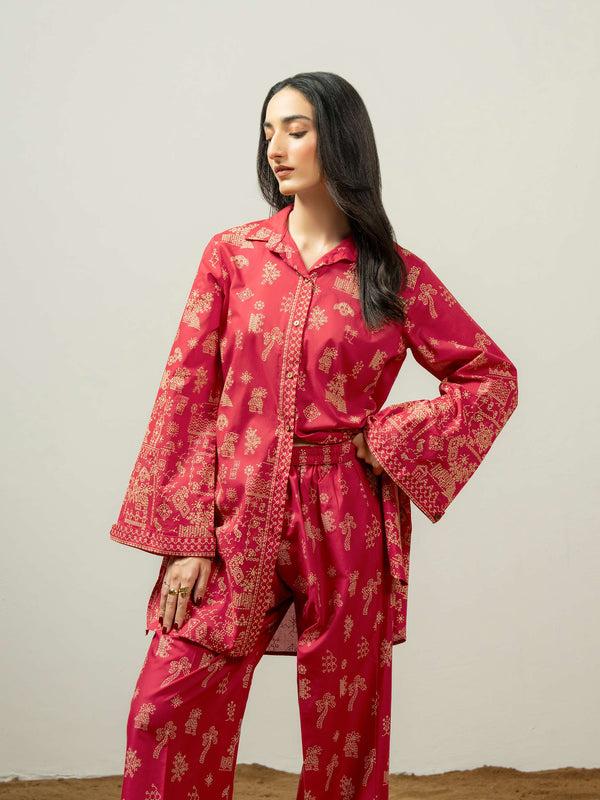 Limelight Cambric Co-ord Set-Paste Print (Pret)