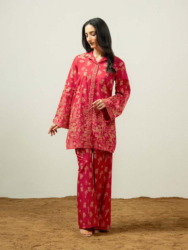 limelight Cambric Co-ord Set-Paste Print (Pret)