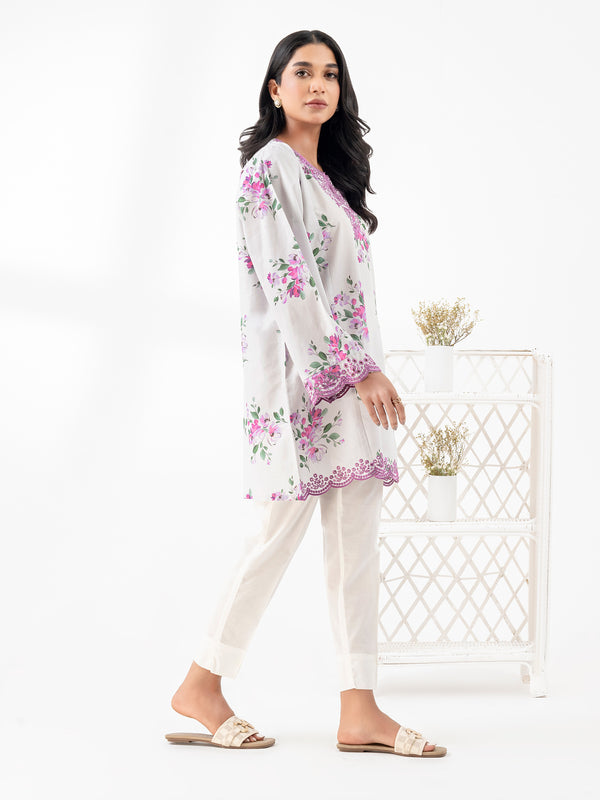 Limelight Cambric Kurti-Embroidered (Pret)