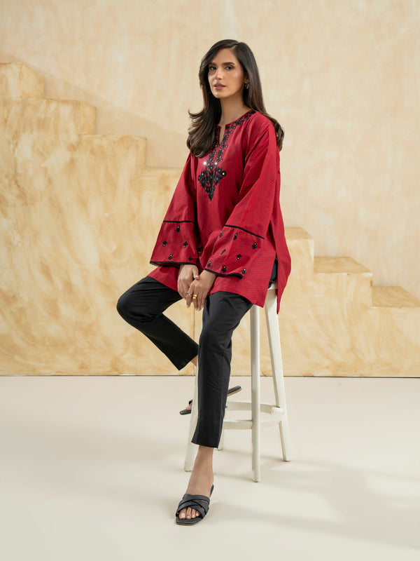 Limelight Cambric Kurti-Embroidered (Pret)