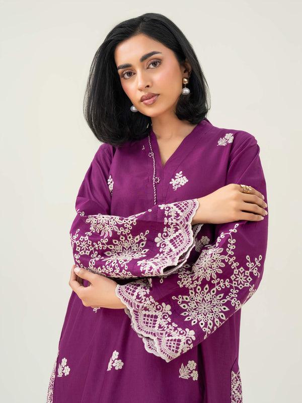 limelight Cambric Shirt-Embroidered (Pret)