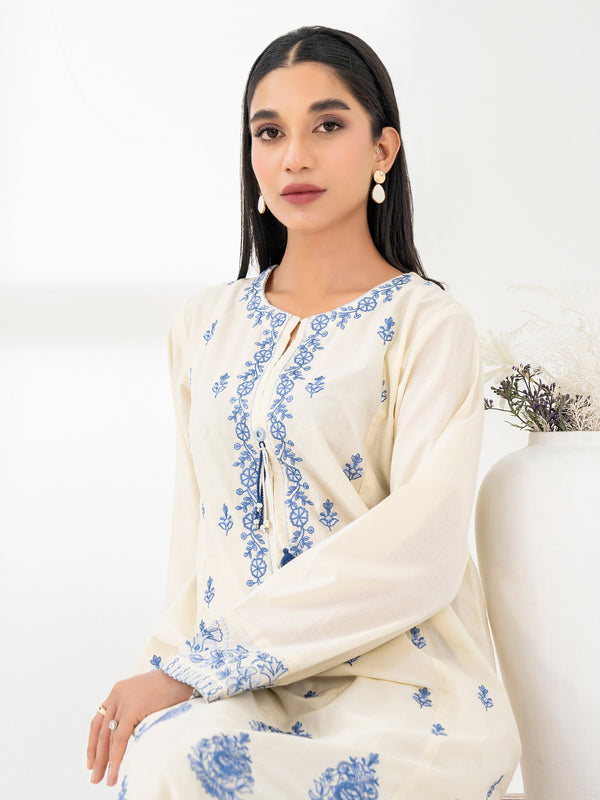 Limelight Cambric Shirt-Embroidered (Pret)