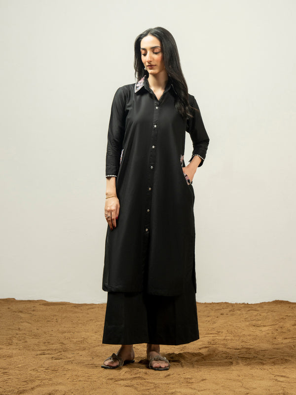 Limelight Cambric Shirt-Embroidered (Pret)