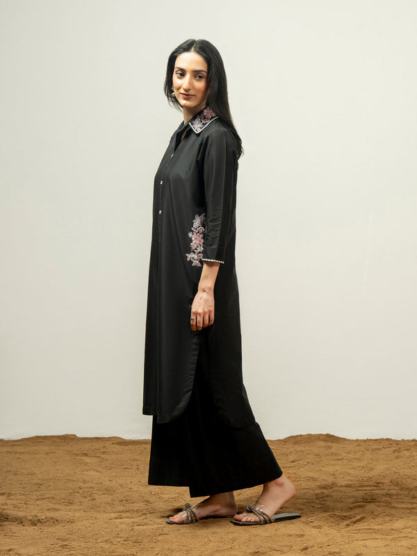 Limelight Cambric Shirt-Embroidered (Pret)